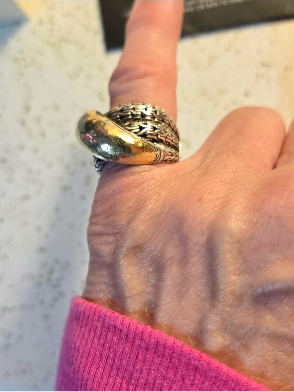 JOHN HARDY CLASSIC CHAIN CROSSOVER RING - Picture 9 of 11